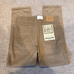 Vintage NWT Plain Pockets Tan Corduroy Straight Leg Pants - Size W34 L32